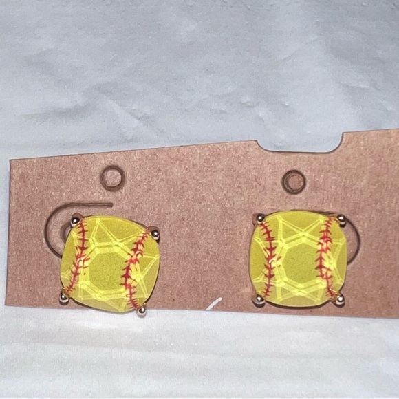 Softball earrings - Picture 2 of 2